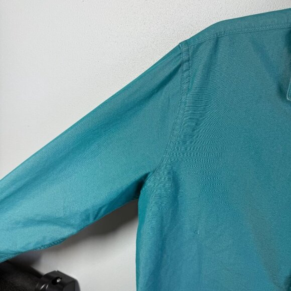 Express Mens Green Fitted Button Up Long Sleeve Medium Fitted Spring Casual - Picture 9 of 13